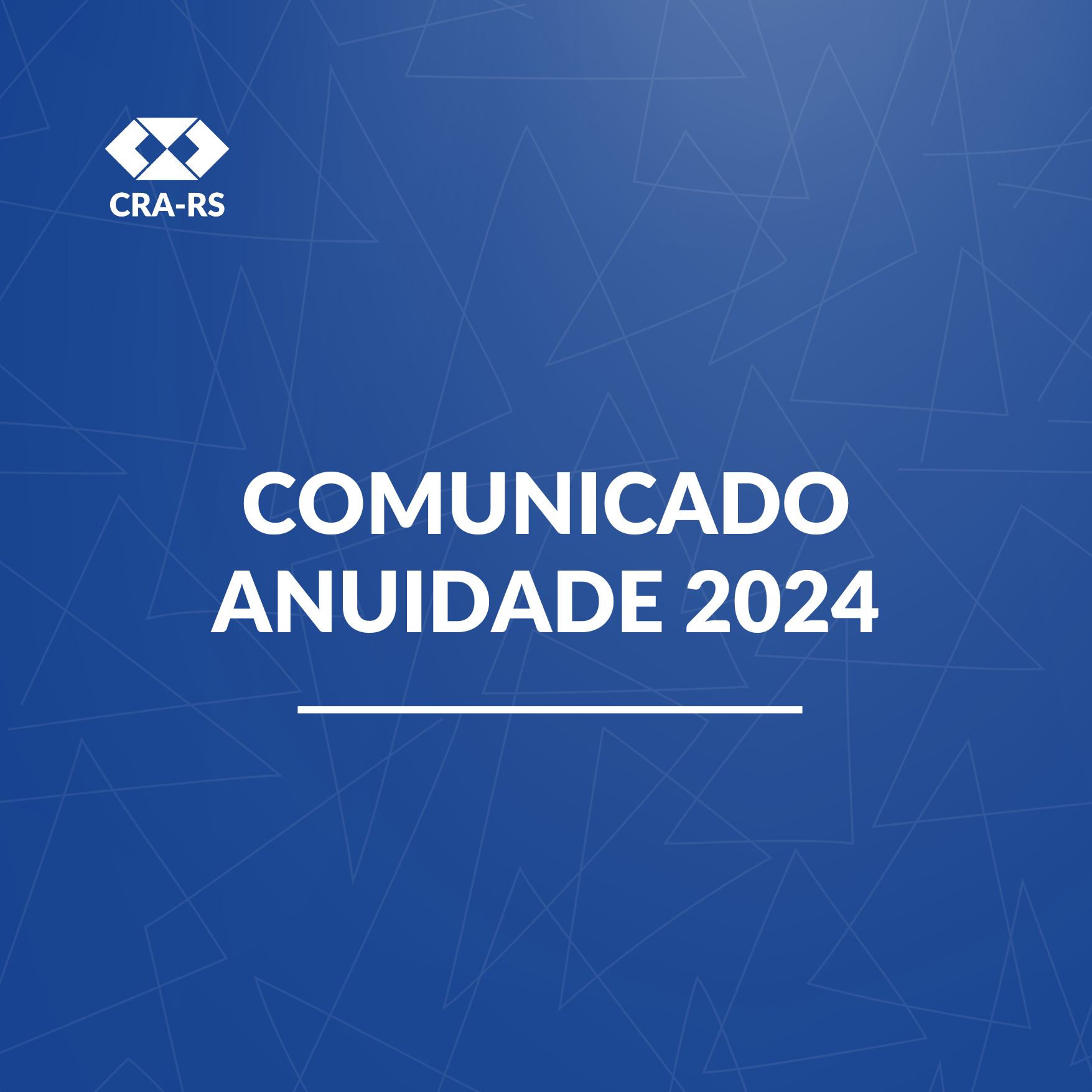 COMUNICADO CRA-RS: pagamento de boletos referentes à anuidade 2024